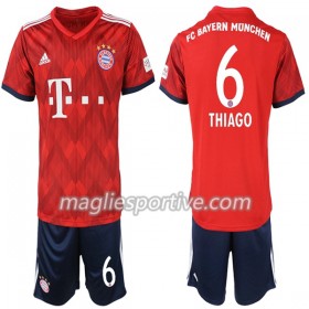 Completo Calcio Bayern Monaco Thiago 6 Bambino Divisa Prima 2018/2019